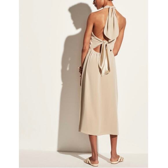 NWT Vince Halter Midi Dress Tie Back Paneled Women’s Size XS $425 - Picture 2 of 11